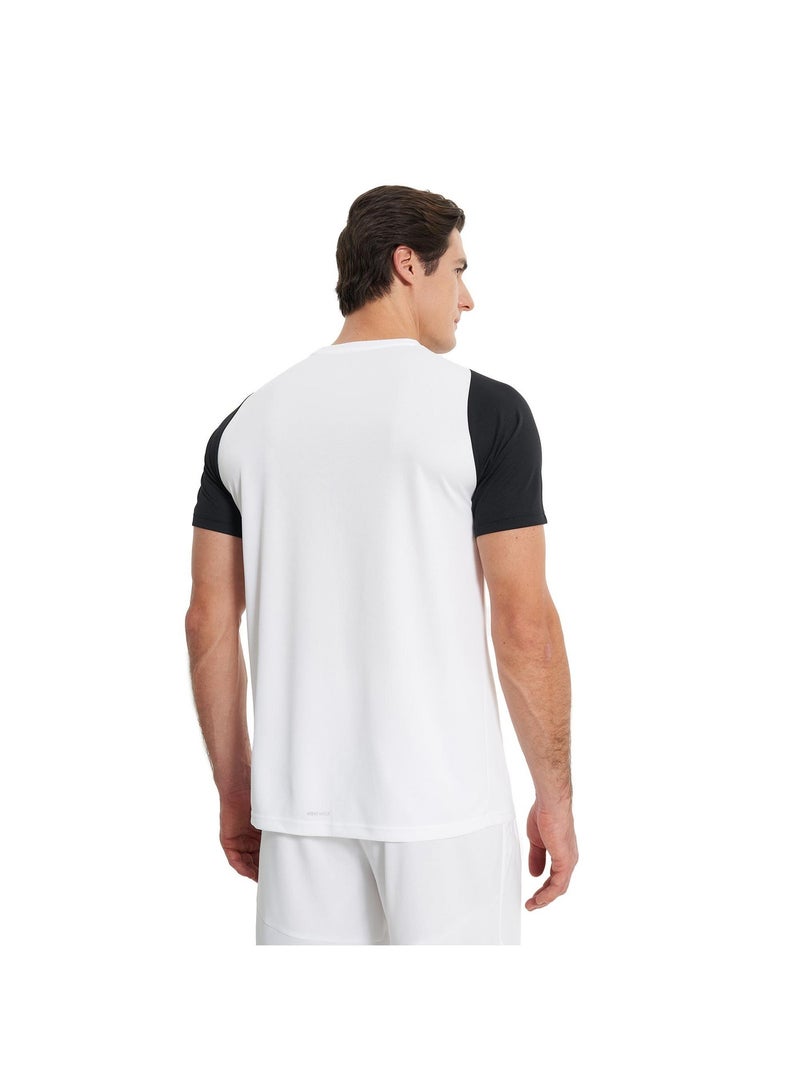Demix Men’s Sports White/Black T-Shirt – MOVI Wick Moisture-Wicking, Breathable Fabric, Raglan Sleeves, Straight Cut, Lightweight & Comfortable - Image 3