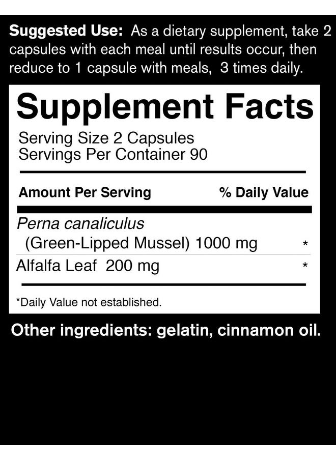 Davinci FoodScience of Vermont Sea Mussel, Green-Lipped Mussel Joint Supplement Capsules, 180 Count  - Image 4