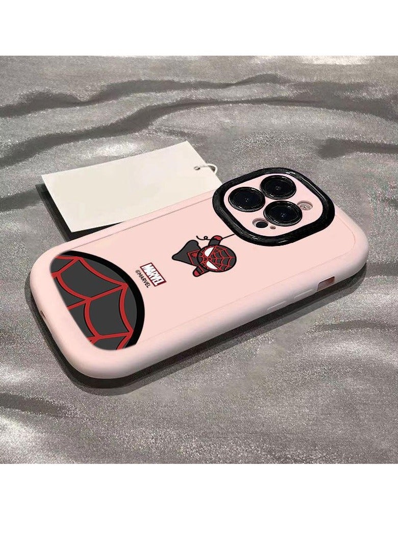 NIBEMINENT Cartoon Spider Man Protective TPU Case Cover For iPhone 16 Pro Max, Pink