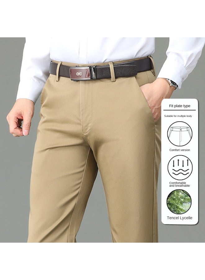 ROMON With Lyocell】classic Business Easy-care Men's Trousers Comfortable Dress Pants Men's Suit Pants Men's Casual Pants - Image 1