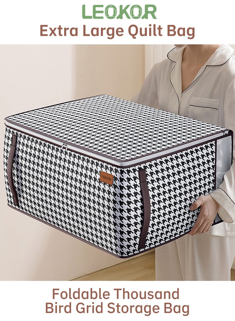 LEOKOR 2-Piece Foldable Organizer,Large Capacity Clothes Organization With Clear Window And Reinforced Handle,65x50x30cm - Image 3