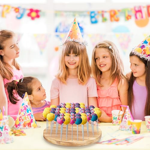 Vivise Cake Pop Stand Revolving Cake Pop Holder Round Lollipop Holder Lollipop Display Stand for Weddings Baby Showers Birthday Party Anniversaries Holiday - Image 3