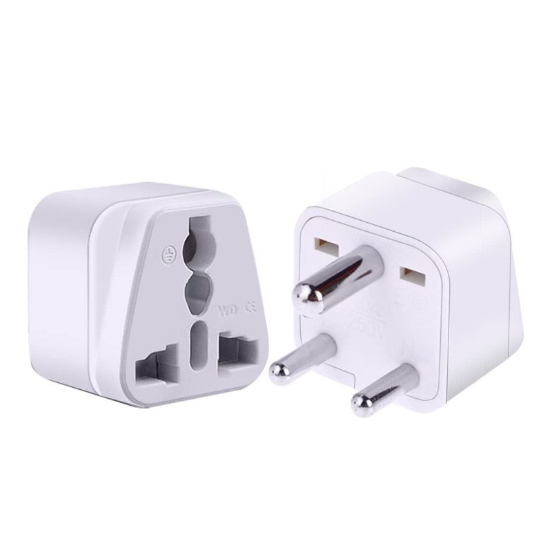 South Africa Travel Converter Adaptor: 3-Pin Round Pin, Compact Lightweight Design - Universal Socket for 200+ Countries, ABS Pure Copper Construction for Travelers in Australia, USA, UK, Europe, Japa - Image 1