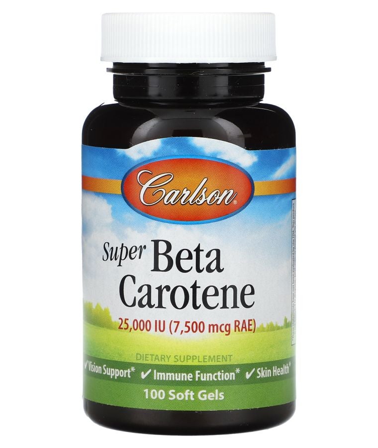 Super Beta Carotene 7500 mcg RAE (25000 IU) 100 Soft Gels