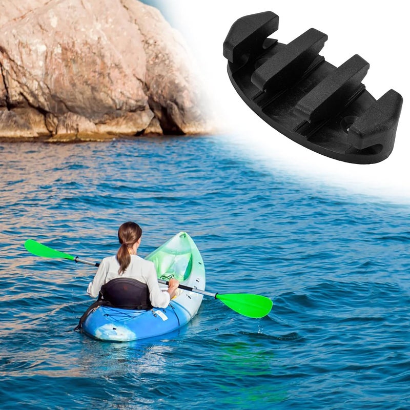 KH866 Zig Zag Cleat Kit for Kayak Anchor – Durable Black Nylon Rope Holder with Stainless Steel Screws, Essential Accessories for Canoes and Fishing Boats Bow, for 90mm Deck Marine Rigging Safety line - Image 4