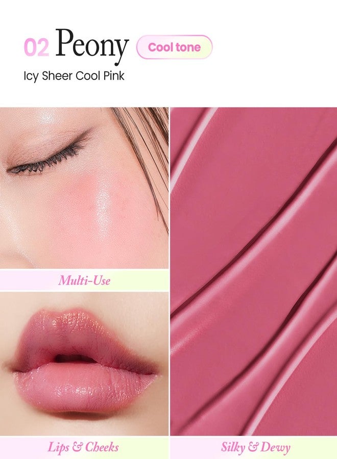 SON&PARK Arti Line Lip & Cheek Balm Multi-Use, Hydrating Warm Peach Color for Lips & Cheeks, Long-Lasting, Buildable Formula, 2-in-1 Korean Beauty Makeup (PEONY, One) - Image 3