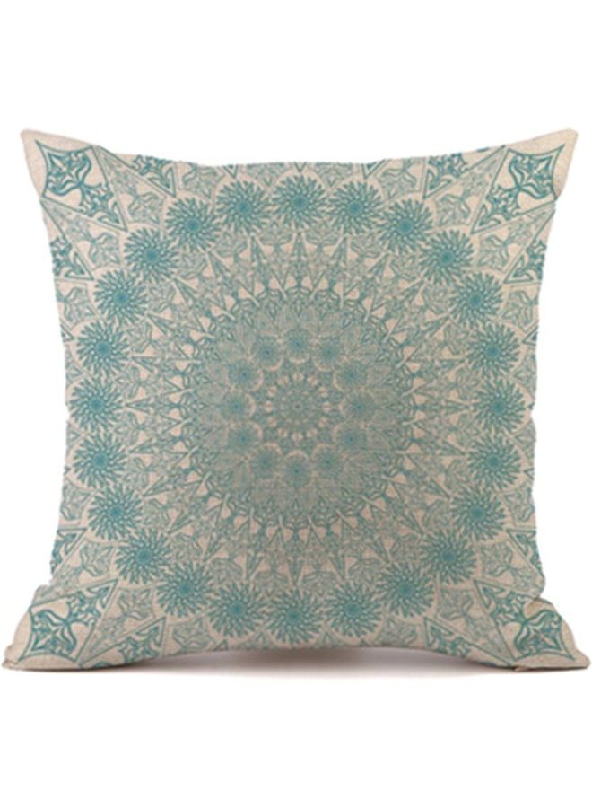 نيبمينينت غطاء وسادة ديكور بطبعة بوهيمية أزرق/ أبيض
