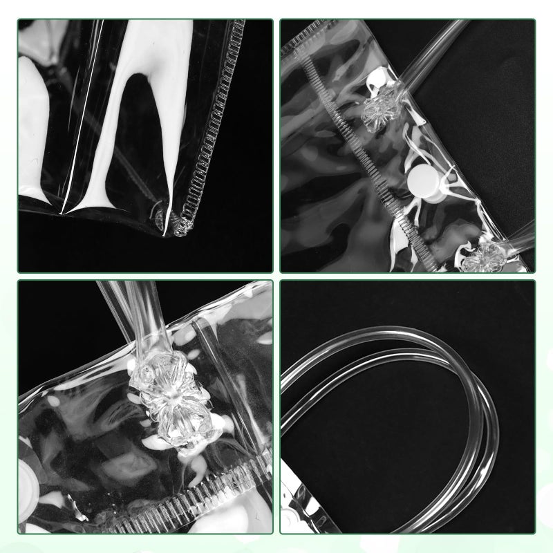 BadenBach 24 PCS Small Clear Gift Bags with Handle,5.1" x 7.5" x 2.8",Mini Transparent Plastic Gift Wrap Bags Reusable Clear Party Favor Goodie Bag for Boutique Wedding Birthday Party Mother's Day - Image 3