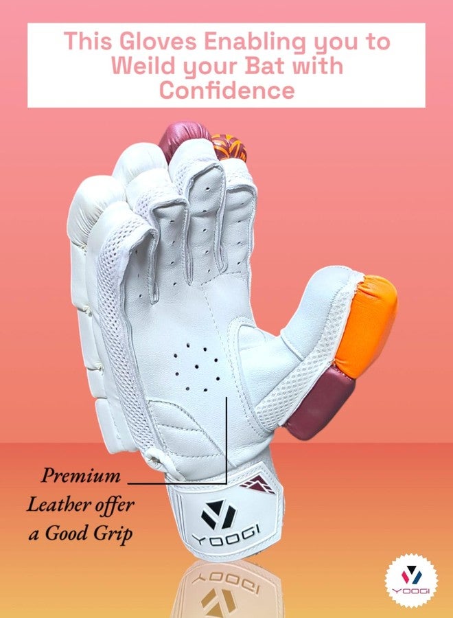 YOOGI Victory Cricket Batting Gloves for Boys/Youth/Men, Batsman, Padded, Lightweight, Breathable (LH, Mens) - Image 3