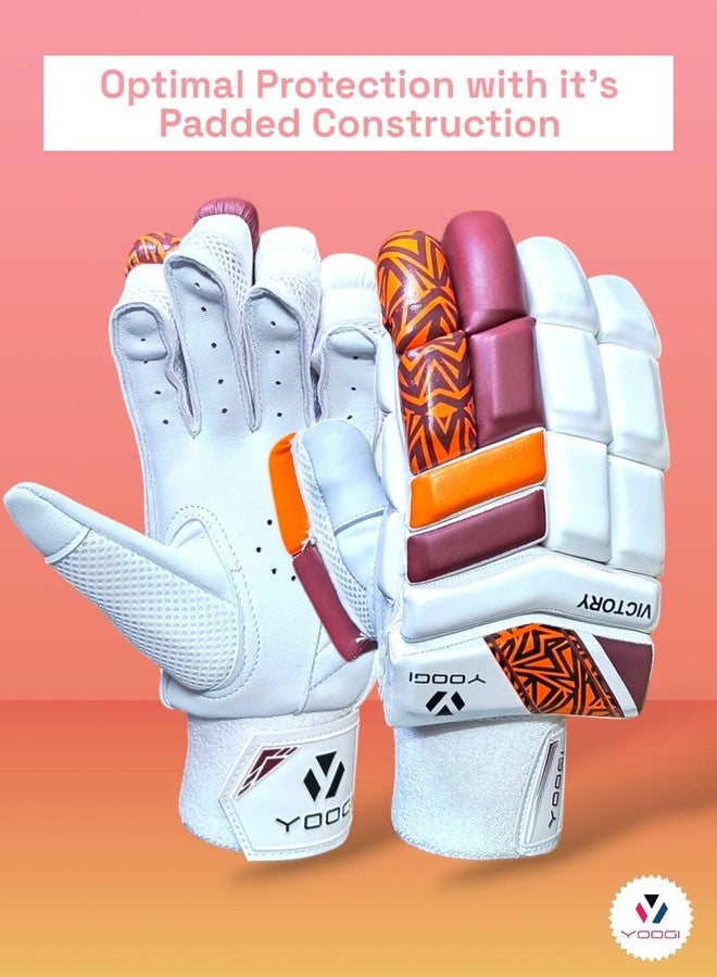 YOOGI Victory Cricket Batting Gloves for Boys/Youth/Men, Batsman, Padded, Lightweight, Breathable (LH, Mens) - Image 5