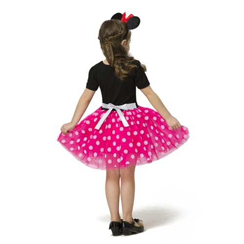 Nileafes Girls Princess Mini Mouse Costume Toddler Birthday Party Fancy Dress Up (2-3 Years,Rose) - Image 2