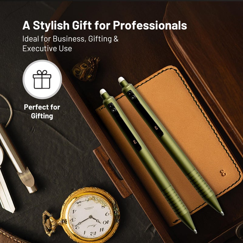 Everyman OD Green Grafton Mechanical Aluminum Pencil, Premium 0.5mm Lead Writing, Drawing & Sketching, ideal for Professionals, Students and Architects & EDC Pencil - Image 4