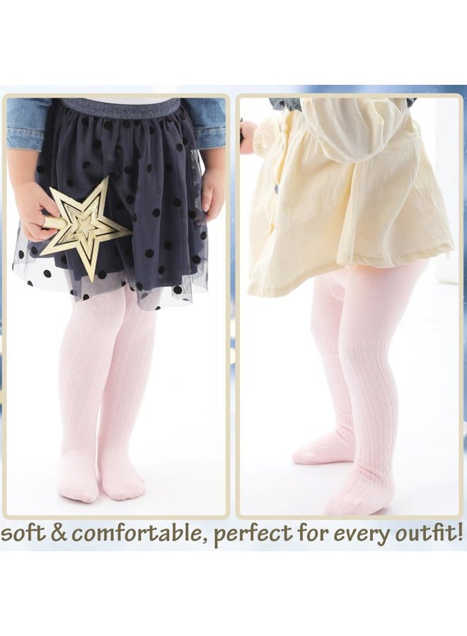 Mini Angel Baby Tights Toddler Girl Cable Knit Leggings Soft Cotton Stockings Pantyhose 3pack (Black, White, Pink, 12-24 Month) - Image 4