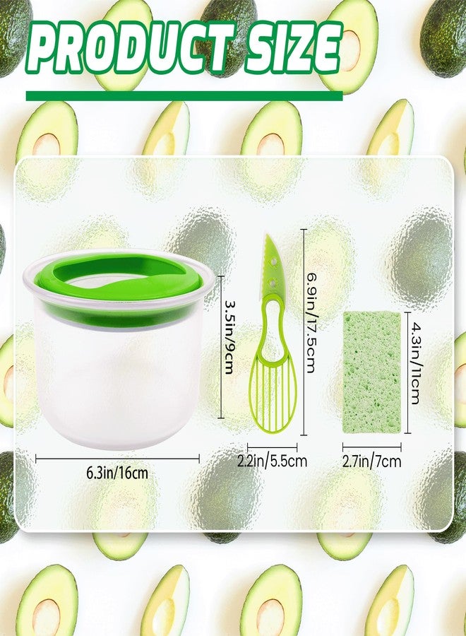 WodGod Guacamole Keeper(1 Pcs), Guacamole Bowls, Avocado Keeper Fresh Guacamole Plastic Kitchen Storage Container with Air Tight Lid, 3-in-1 Avocado Slicer and Cleaning sponge - Image 2
