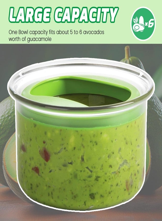 WodGod Guacamole Keeper(1 Pcs), Guacamole Bowls, Avocado Keeper Fresh Guacamole Plastic Kitchen Storage Container with Air Tight Lid, 3-in-1 Avocado Slicer and Cleaning sponge - Image 3