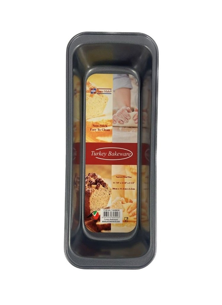 Homemaker - Non-stick Narrow Loaf Bread Pan, 30cm x 11.1cm x 6.5 cm , Black - Image 1