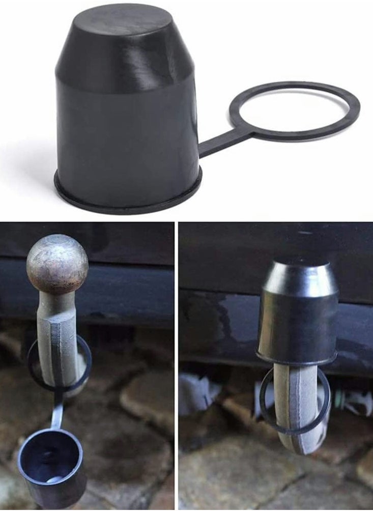 SYOSI Hitch Ball Cover, Towball Cap with Hook Towball Waterproof Protector Cap 2" Soft PVC Material Drawbar Exterior Accessories for Caravan  - Image 3