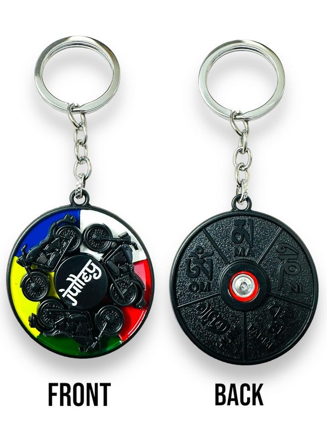 Imported Tibetan Metallic Rotating Keychain Keyring I Premium Finish I Heavy Duty and Superior Finish for Cars, Bikes and Gifting Purposes - Image 4