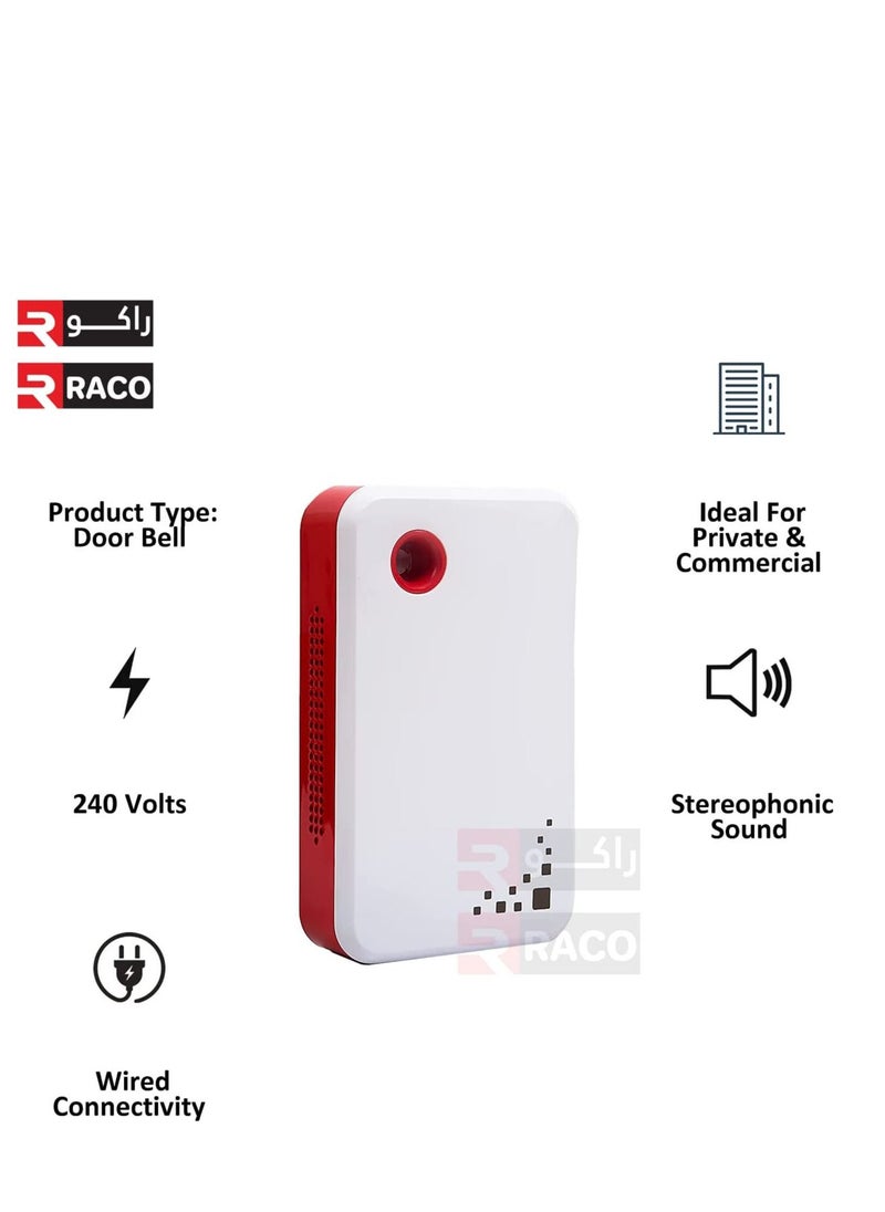 GM Strio Stereophonic Door Bell, Gm White Ding Dong  - Image 3