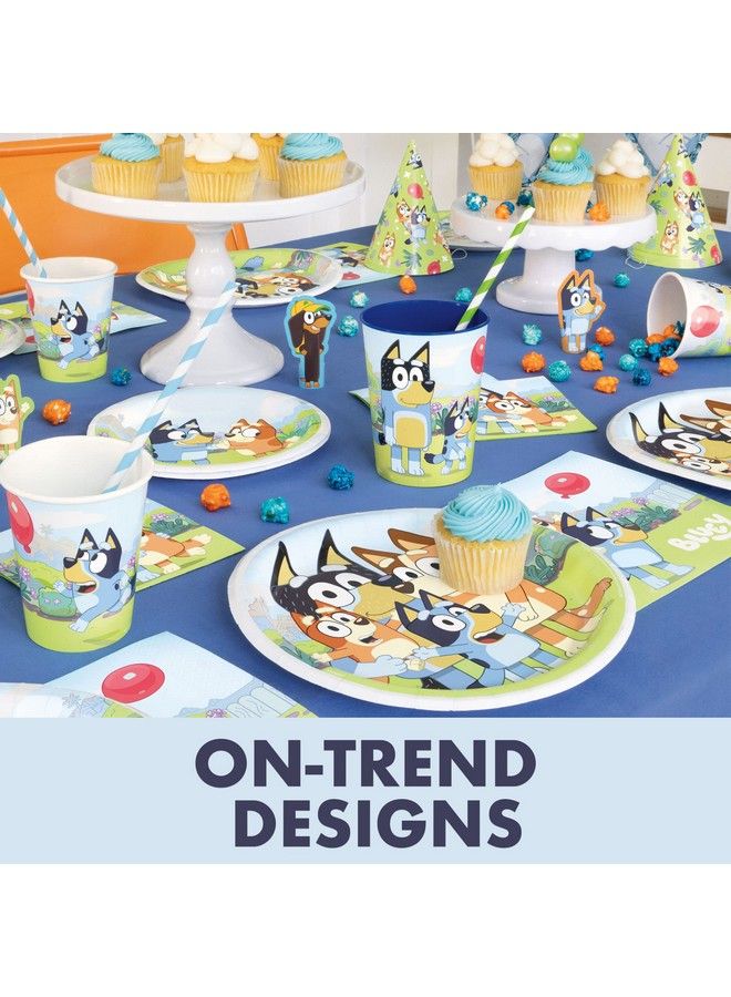 Unique Bluey Birthday Party Supplies And Decorations With Bluey Tablecover Bluey Plates Bluey Cups Bluey Napkins Button - Image 3