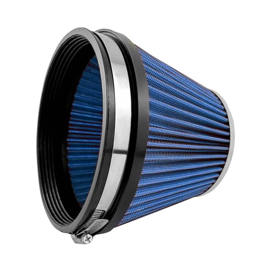 TBYUM Universal Clamp-On Air Intake Filter, High Performance, Washable Filter, Replacement Air Filter, Flange Diameter 6inch/152mm (Blue) - Image 5