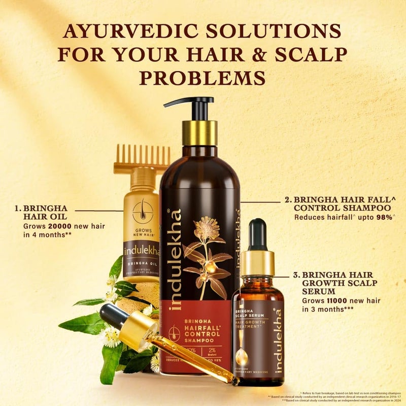 Indulekha Bringha Anti Hair Fall Shampoo (Hair Cleanser) 200ml, 6.76 oz - Image 5