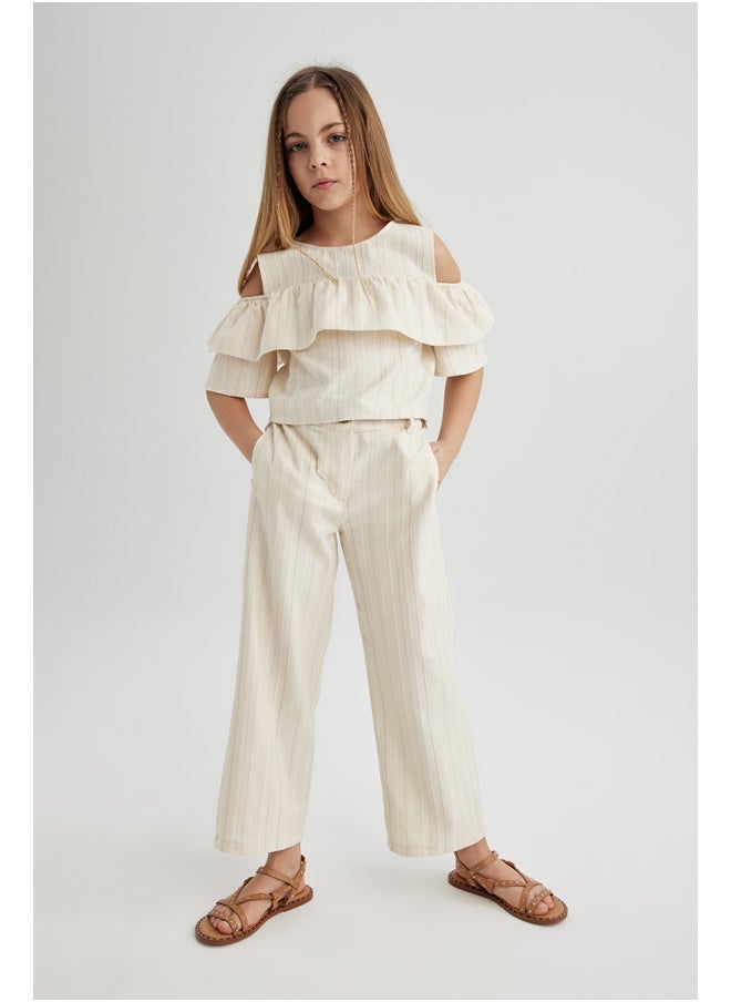 DeFacto - Girl Woven Short Sleeve Blouse - Image 1