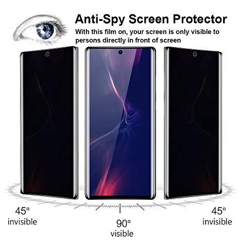 LYWHL [3 Pack for Samsung Note 20 Ultra Privacy Screen Protector, Tempered Glass Anti-Spy Screen Protector for Note 20 Ultra 5G, Black 9H Hardness Bubble Free [Don’t Support Fingerprint Unlock] - Image 2