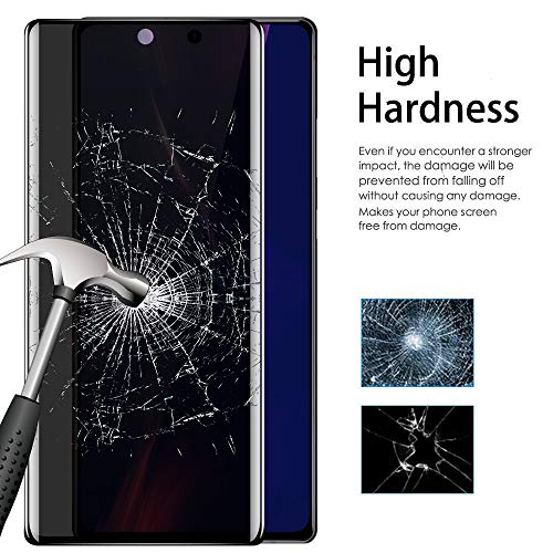 LYWHL [3 Pack for Samsung Note 20 Ultra Privacy Screen Protector, Tempered Glass Anti-Spy Screen Protector for Note 20 Ultra 5G, Black 9H Hardness Bubble Free [Don’t Support Fingerprint Unlock] - Image 3