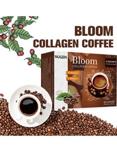 NUGEN Bloom Collagen Coffee 100% Organic and Glutathione, Diet Coffee Slimming Coffee Gluta Collagen Detox Premium with Collagen Coffee。Glutathione Collagen Coffee，Helps Promote Radiant Skin Whitening  - Image 1