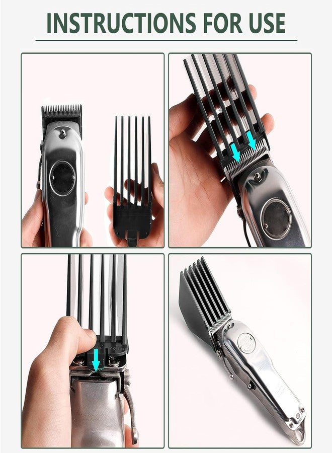 CR8GR8 3 Inch Hair Clipper Combs Guides, Hair Clipper Guards 1 & 1/4" 1 & 1/2" 2", Mega NO.16 NO.12 NO.10 fits for most Wahl Clippers (Deep Gray, 8pcs Mega Set) - Image 3
