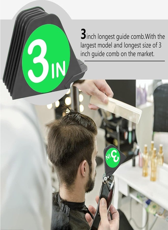 CR8GR8 3 Inch Hair Clipper Combs Guides, Hair Clipper Guards 1 & 1/4" 1 & 1/2" 2", Mega NO.16 NO.12 NO.10 fits for most Wahl Clippers (Deep Gray, 8pcs Mega Set) - Image 4