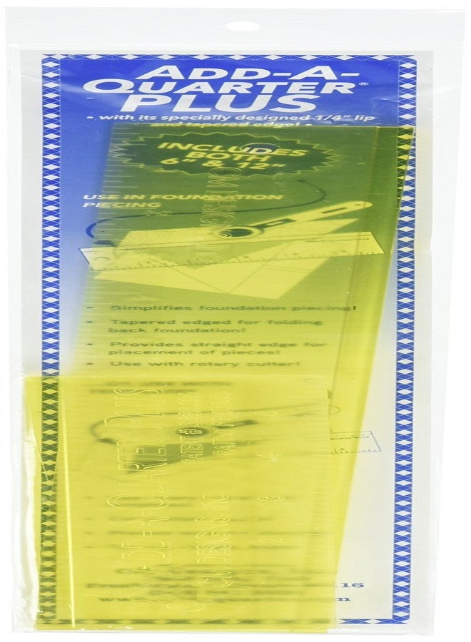سي إم ديزاينز مسطرة CM Designs CMD40012 Add-A-Quarter Plus، مقاس 6 بوصات و12 بوصة - Image 1