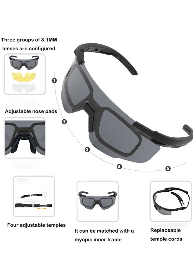 نظارات التصوير متعددة العدسات: 3 عدسات، متوافقة مع الوصفة الطبية، ملائمة آمنة قابلة للضبط - Image 2