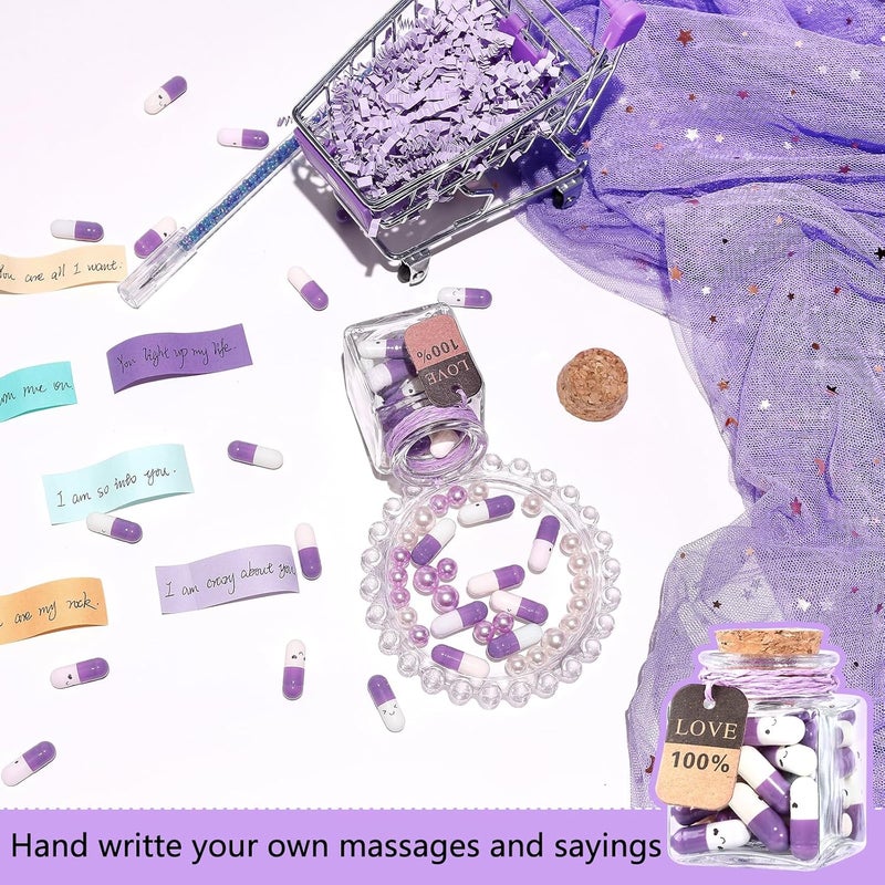 Tintnut Valentines Present for Boyfriend, Girlfriend - Capsule Letters Message Love Letter Half Color Pill 25 Pcs Birthday Gift - Image 5