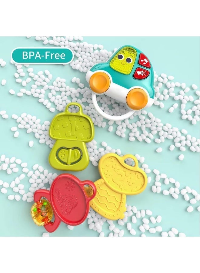 TOY GARDEN Smart Musical Car Keychain Toy for Babies 9+ Months – Interactive Baby Rattle with Lights, Music & Buttons | Lightweight Learning Toy with Exciting Sounds | Educational Pretend Play Activity Key Set for Boys & Girls | Fun & Safe Baby Toy - Image 5