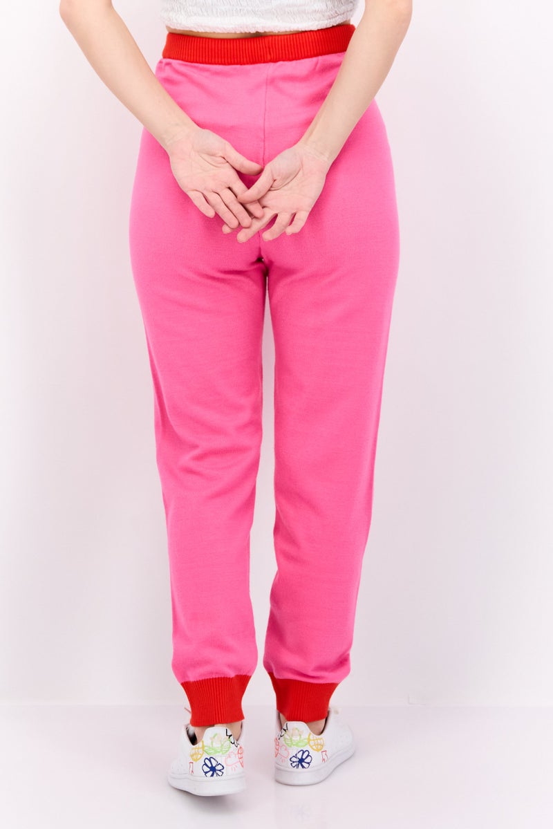 Never fully Dressed Women Colorblock Jogger Pants, Pink - Image 2