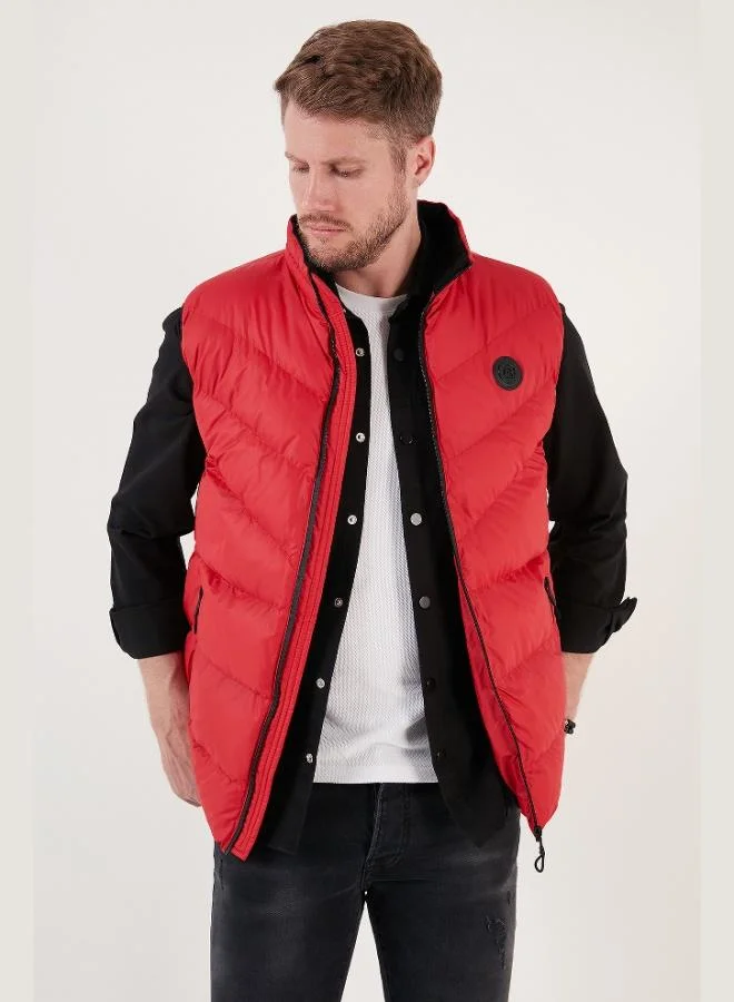 Buratti Slim Fit Water and Wind Resistant Standing Collar Puffer Vest Men's VEST 649008