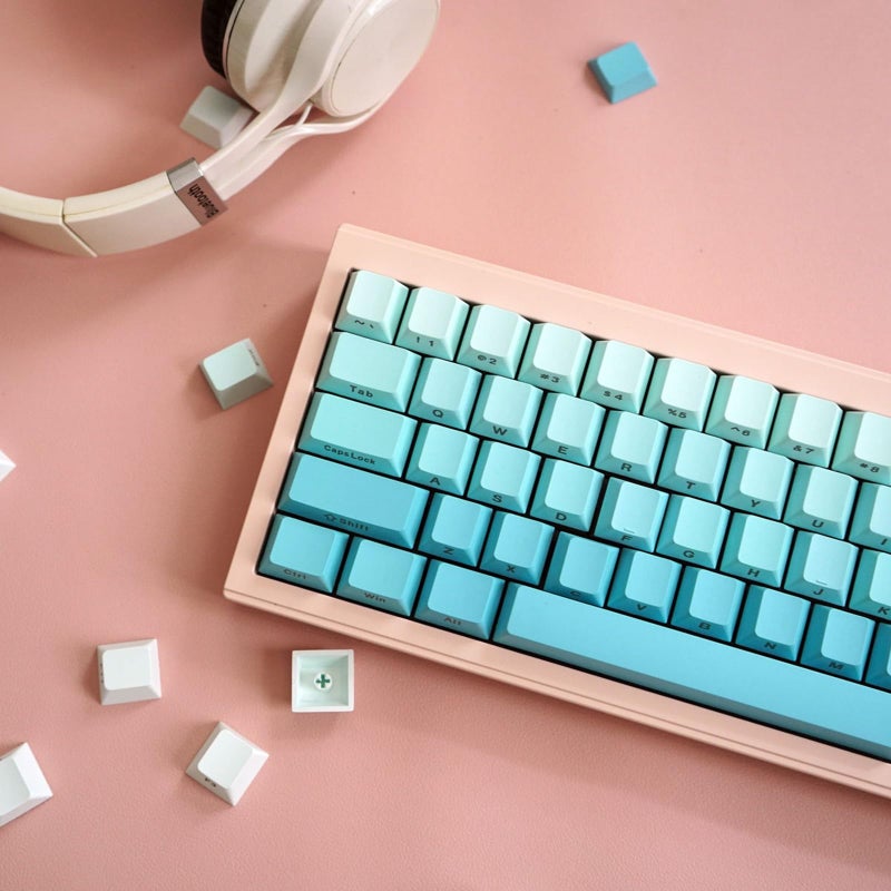 Gradient Color Keycaps Set Of 125 Keys Dye Sublimation Top Side Engraved Gray - Image 4