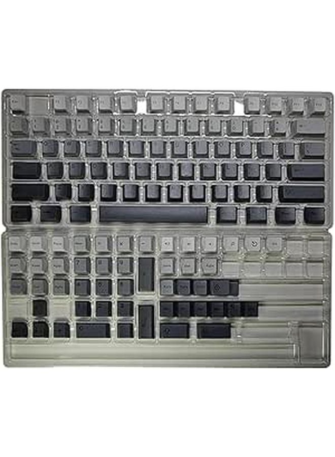 Gradient Color Keycaps Set Of 125 Keys Dye Sublimation Top Side Engraved Gray - Image 1