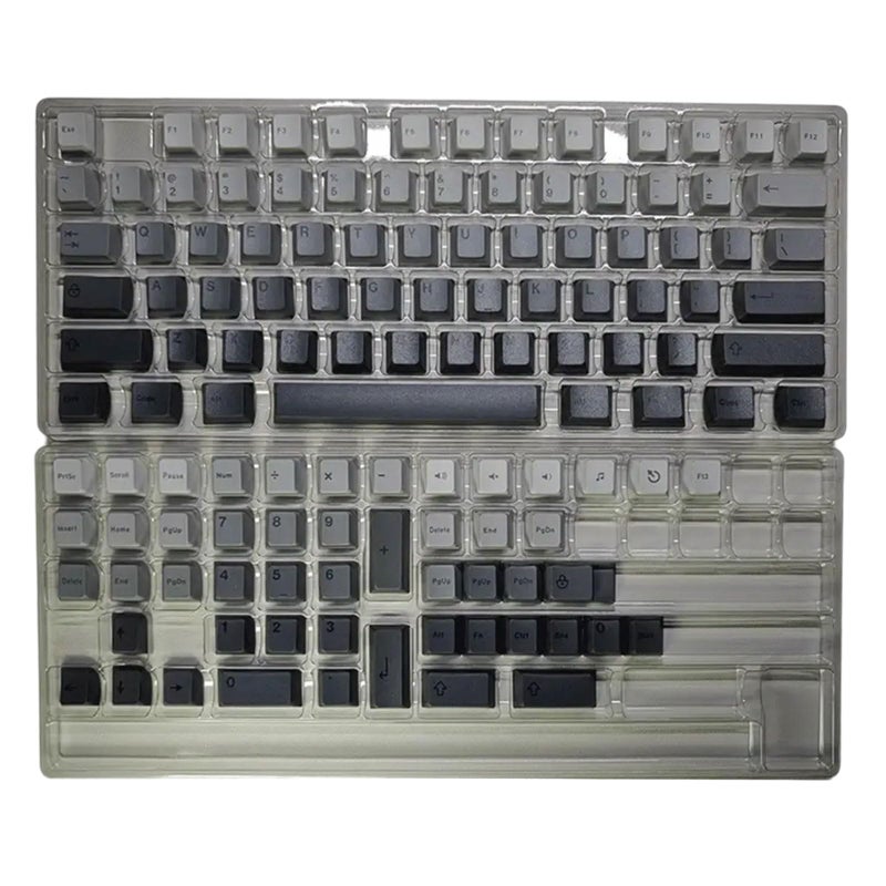 Gradient Color Keycaps Set Of 125 Keys Dye Sublimation Top Side Engraved Gray - Image 2