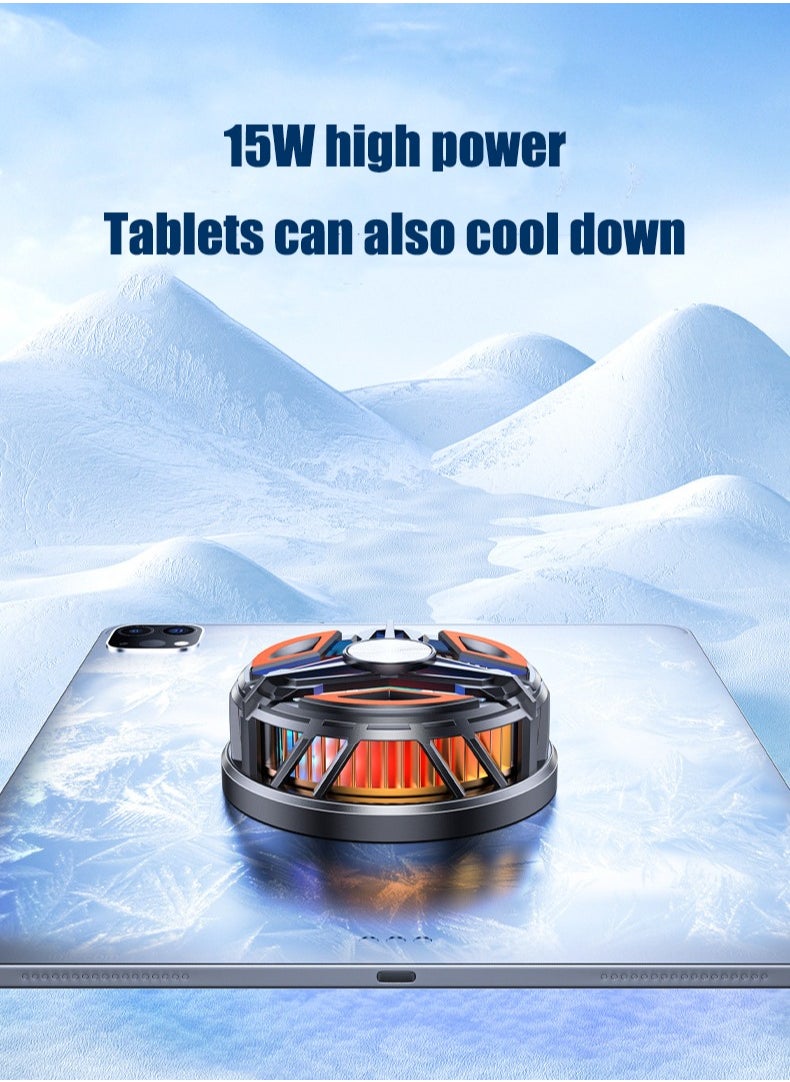 GT31 Mobile Phone Radiator, RGB Phone Cooling Fan Portable Lightweight Mobile Phone Cooling Fan, Phone Radiator with Temperature Display for Mobile Gaming,Tiktok Live Streaming