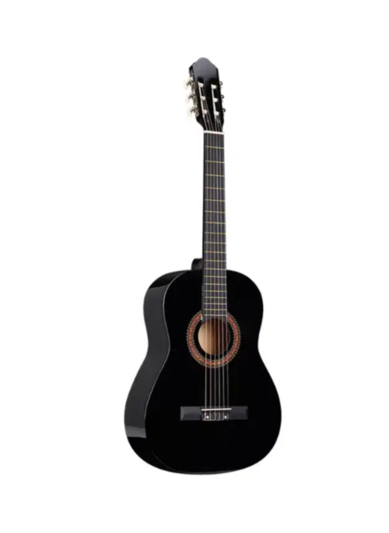 Megarya - 38” Classical Guitar with Nylon Strings Guitar with Truss Rod for Beginner Professional Acoustic with Bag, Strap, Capo, Picks (Black) - Image 1