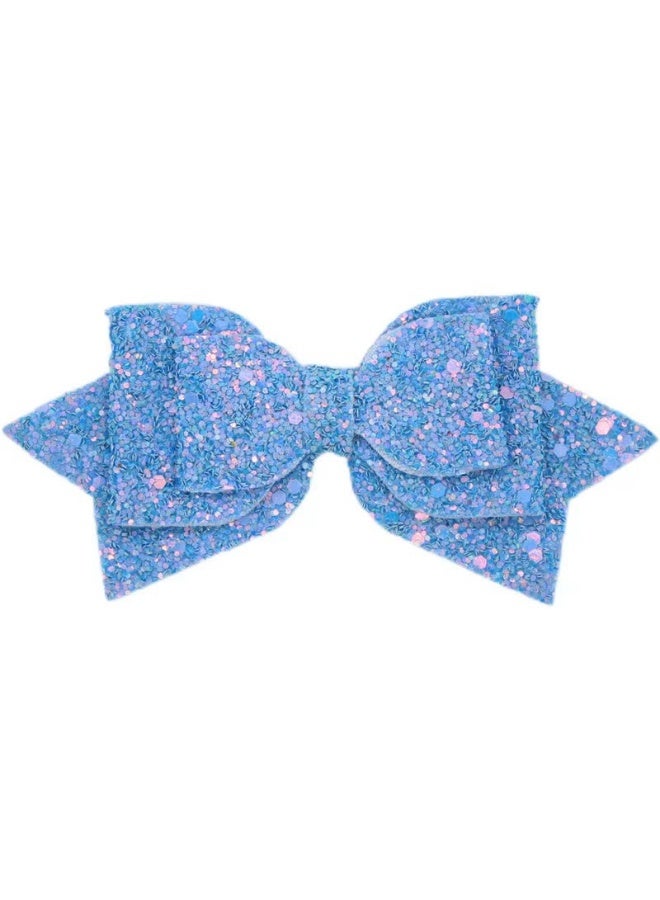 Creative Glitter Bow Straw Cup Decor DIY 8 blue.