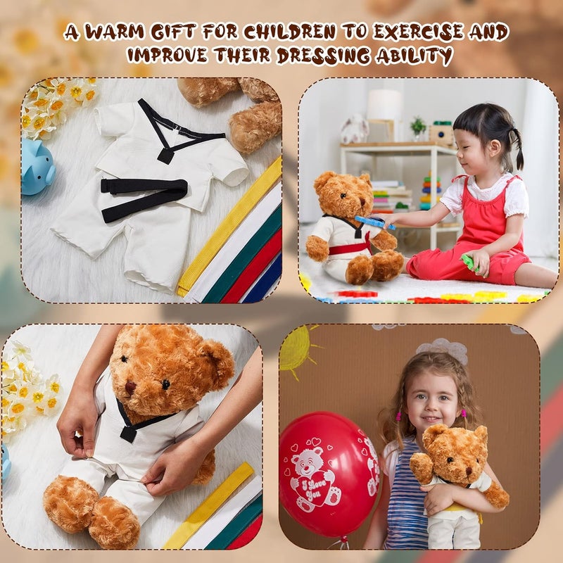 Civaner زي تايكوندو سيفانر للدببة مع أحزمة (الدب غير مشمول) يناسب 1216 في ملابس تايكوندو ملابس الحيوانات المحشوة لهدايا عيد الميلاد الحفلات - Image 5