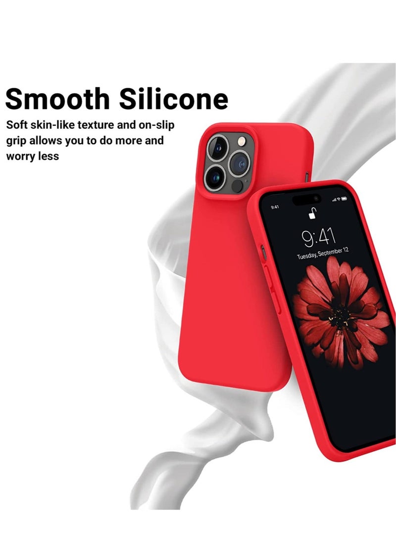 Raxoom Designed for iPhone 14 Pro Max Case, Silicone Shockproof Slim Thin Phone Case for iPhone 14 Pro Max 6.7 inch (Red) - Image 5