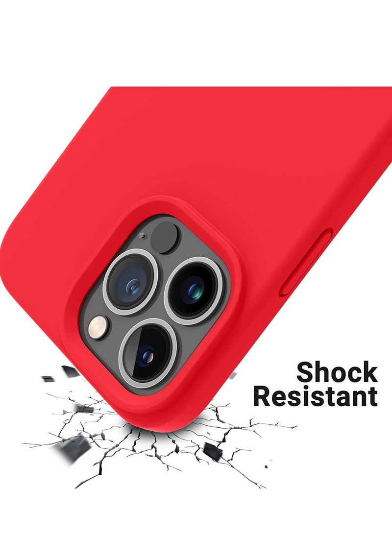 Raxoom Designed for iPhone 14 Pro Max Case, Silicone Shockproof Slim Thin Phone Case for iPhone 14 Pro Max 6.7 inch (Red) - Image 3
