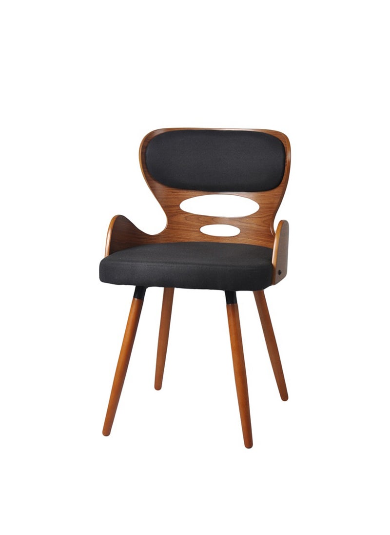 Wood and fabric bar stool