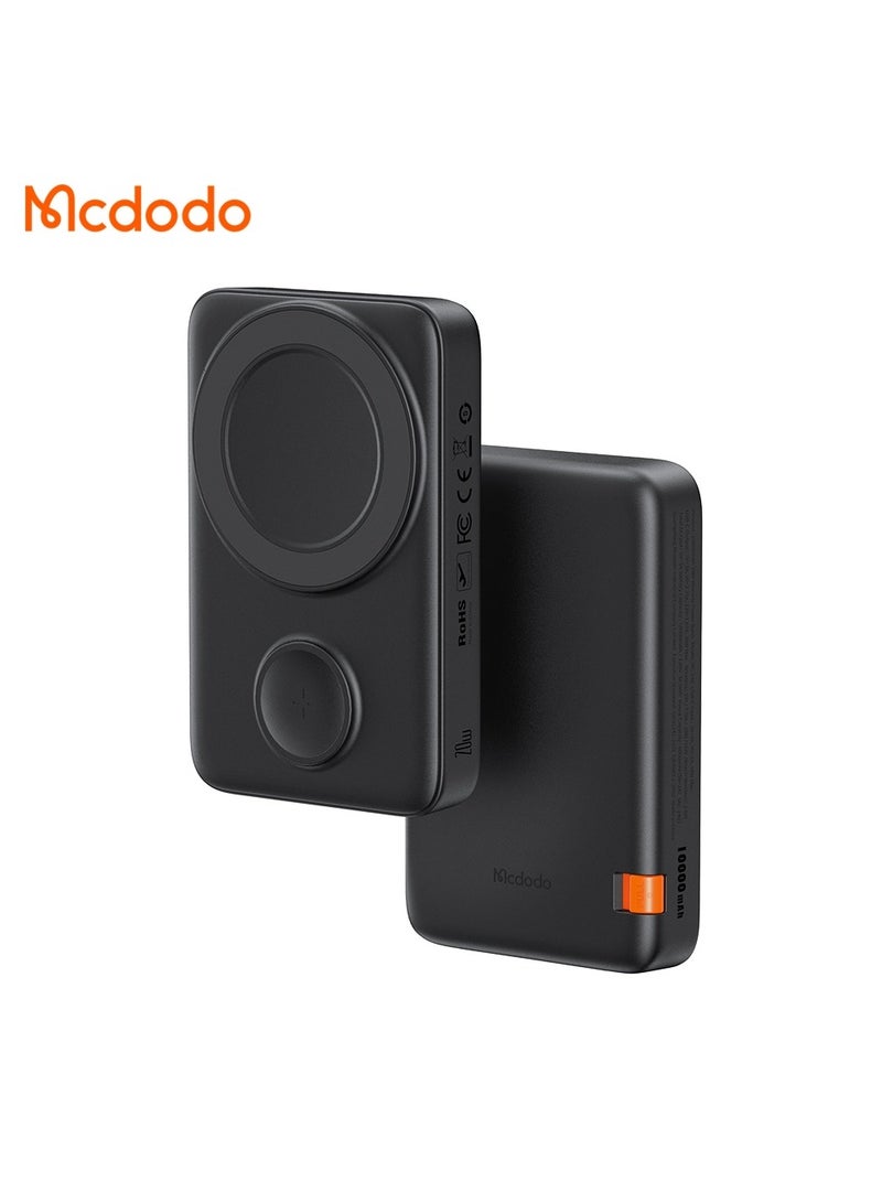Mcdodo MC-1461 2 in 1 10000mAh 20W Magnetic Wireless Power Bank With Stand For iPhone And Apple Watch - Image 2