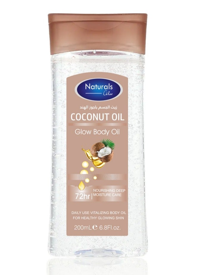 Naturals Coconut Oil Glow Body Oil 200 mil - Image 1